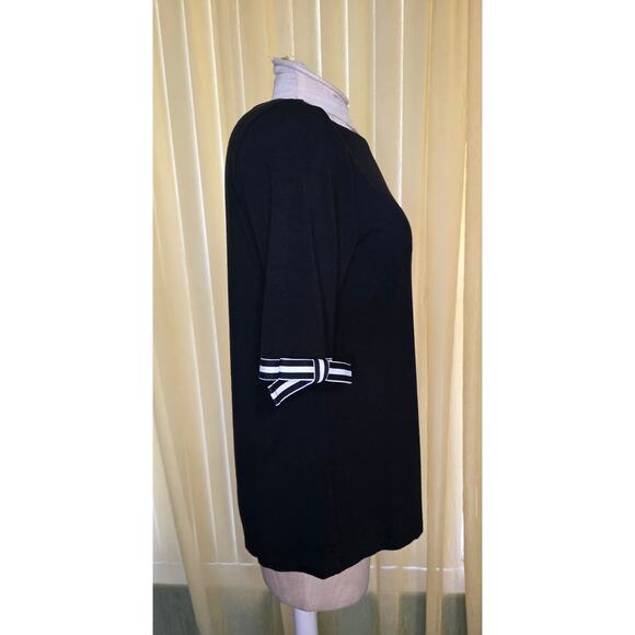 Ann Taylor Factory Womens‎ Top Size M Black Bows - Picture 3 of 6